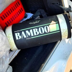 NEW THERAPUTIC DOCTOR COMFORT PILLOW GENUINE BAMBOO IN CARRY CASE